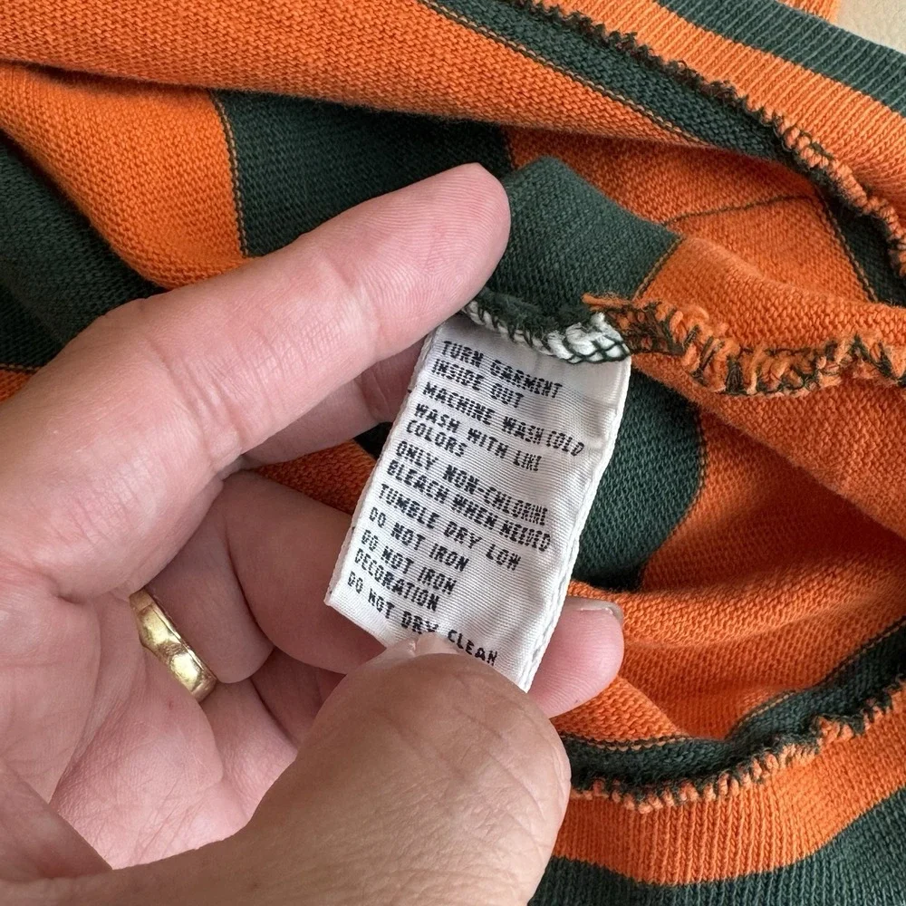 VTG Polo Ralph Lauren Rugby Polo Shirt Mens XXL Orange Green 2nd Battalion Y2K
